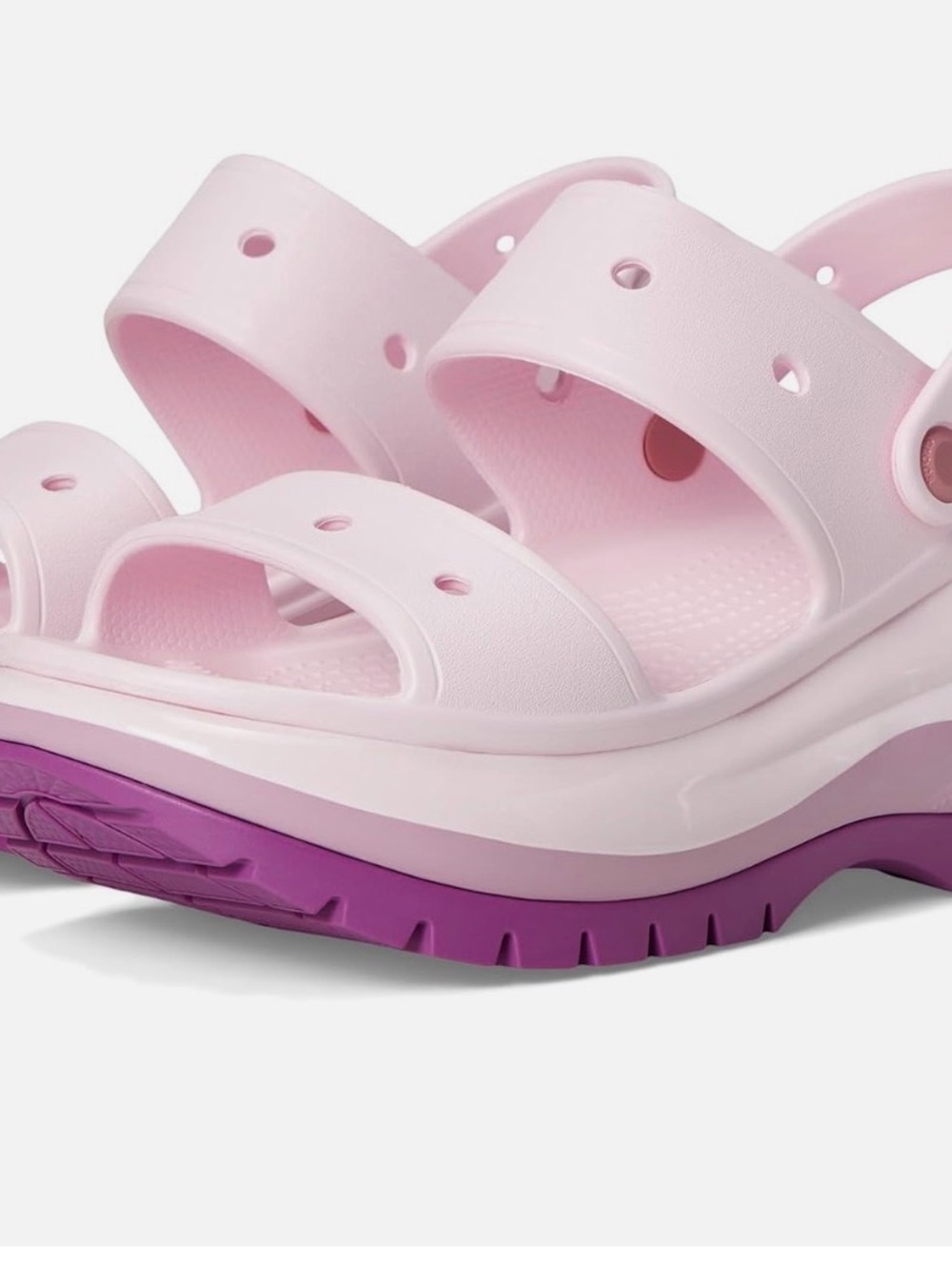 NEW CROCS MEGA CRUSH SANDAL 207989-6WQ BURBLE PINK - Picture 2 of 8